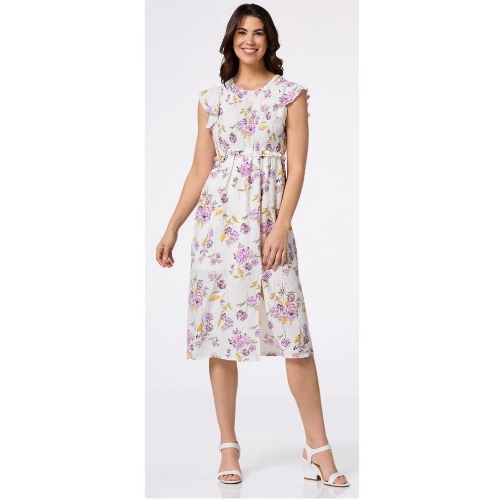 Cato Floral Gauze Midi Dress